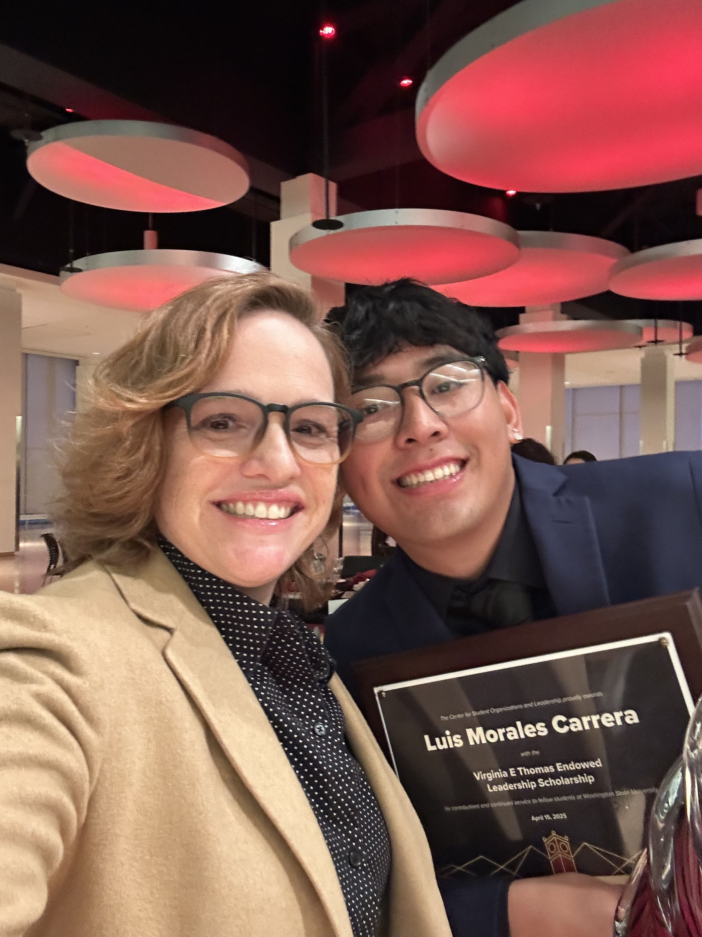 Luis Eduardo Morales Carrera, Provost Award for Leadership winner